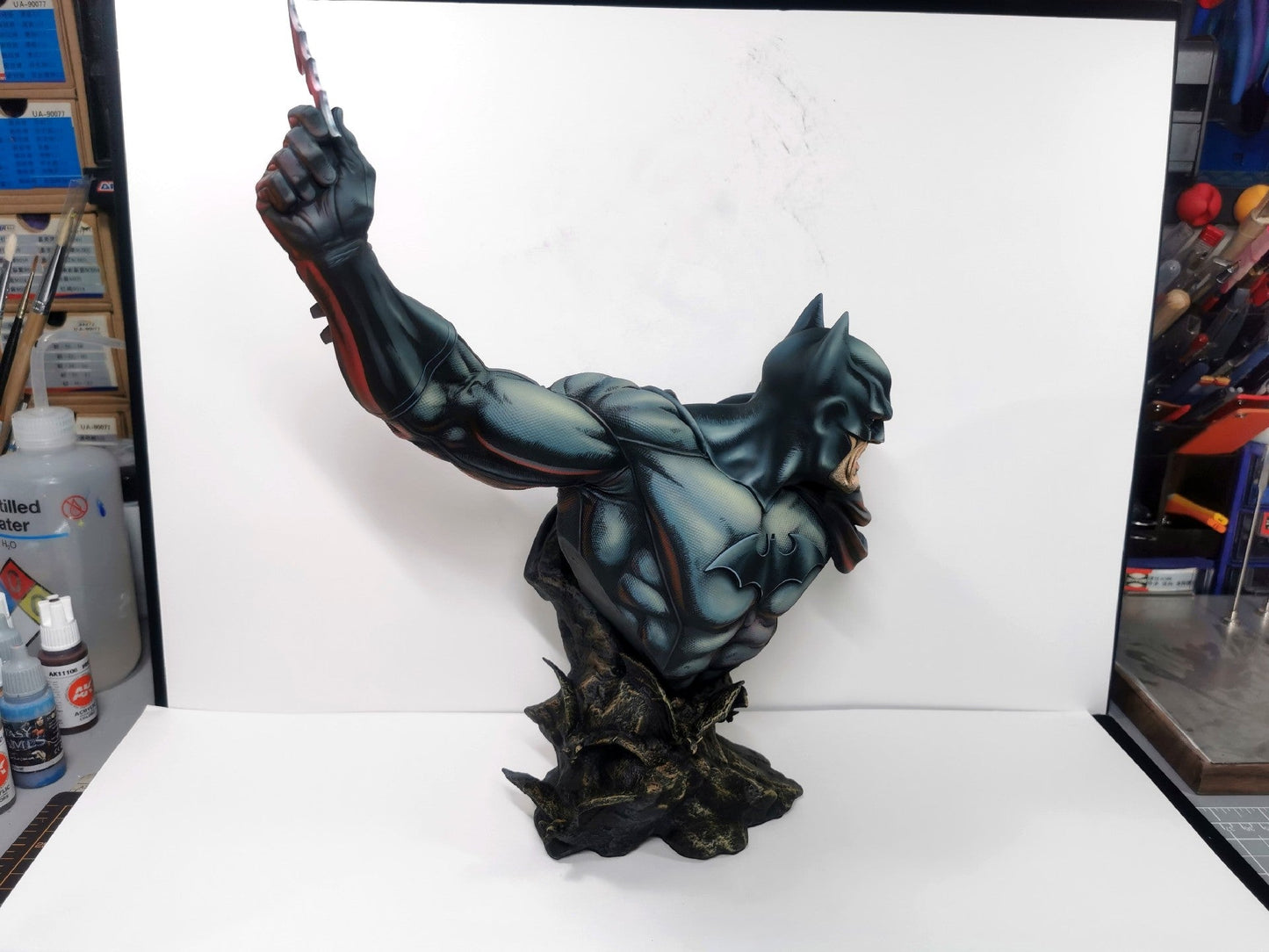 2d comic color comic DC figure repaint - batman - half body - Lyk Repaint
