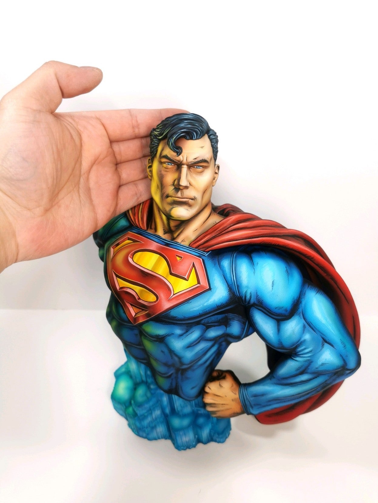 2d comic color comic DC figure repaint - superman - Half body - Lyk Repaint