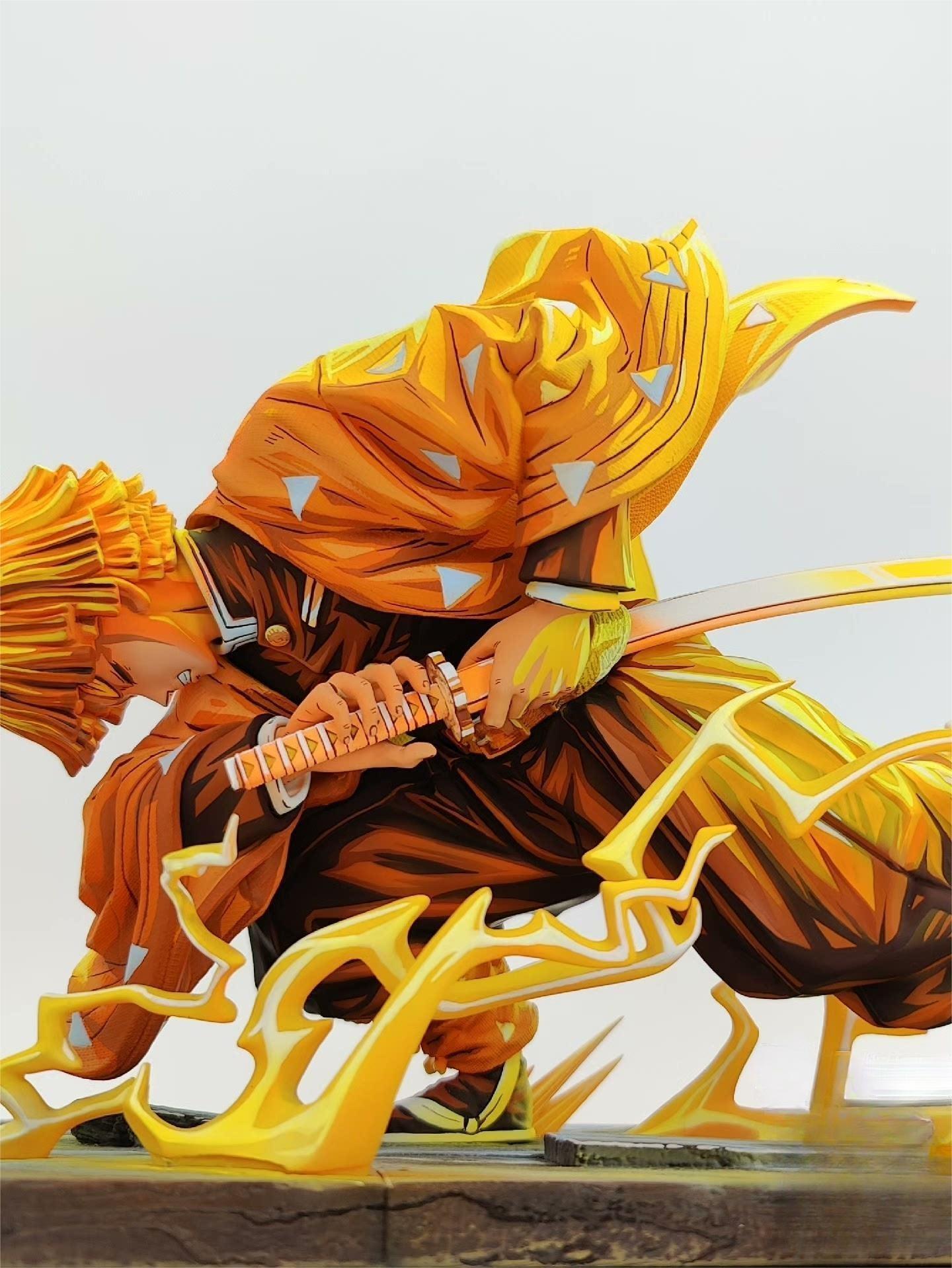 2d comic color comic Demon Slayer figure repaint - Zenitsu Agatsuma - Lyk Repaint