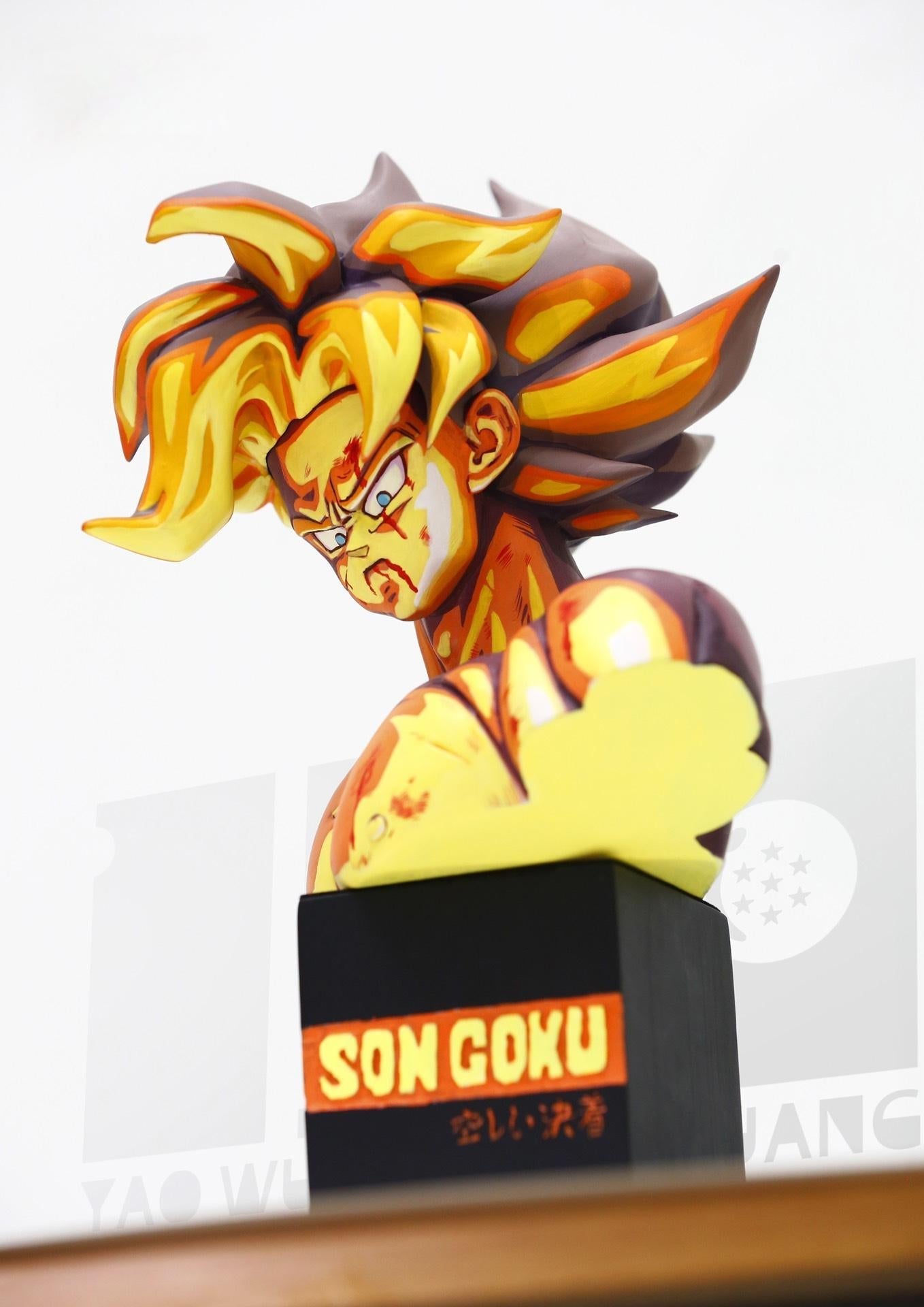 2d comic color comic dragonball figure repaint - goku - bust - Lyk Repaint