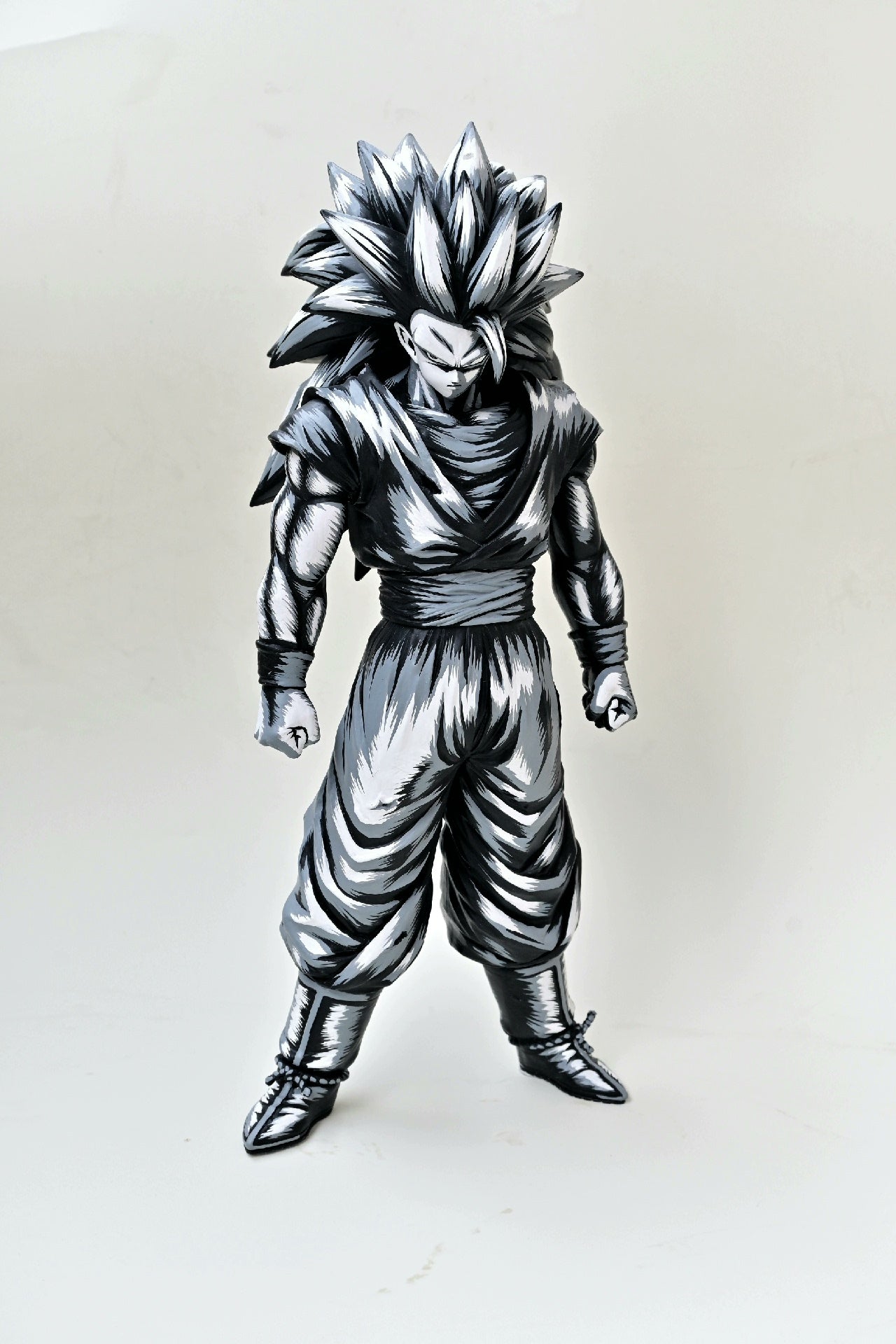 2d comic color comic dragonball figure repaint - ssj3 goku - black&white - Lyk Repaint
