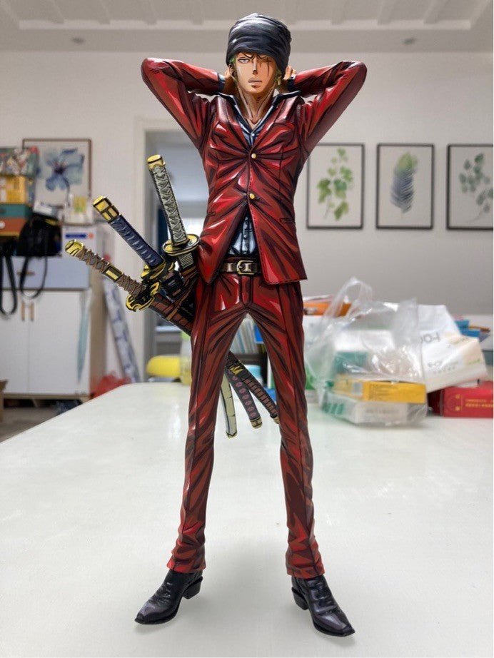 2d comic color comic dragonball figure repaint - Zoro - black suit - Lyk Repaint