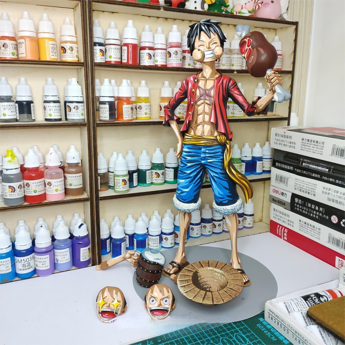 2d comic color comic one piece figure repaint - Luffy - Lyk Repaint
