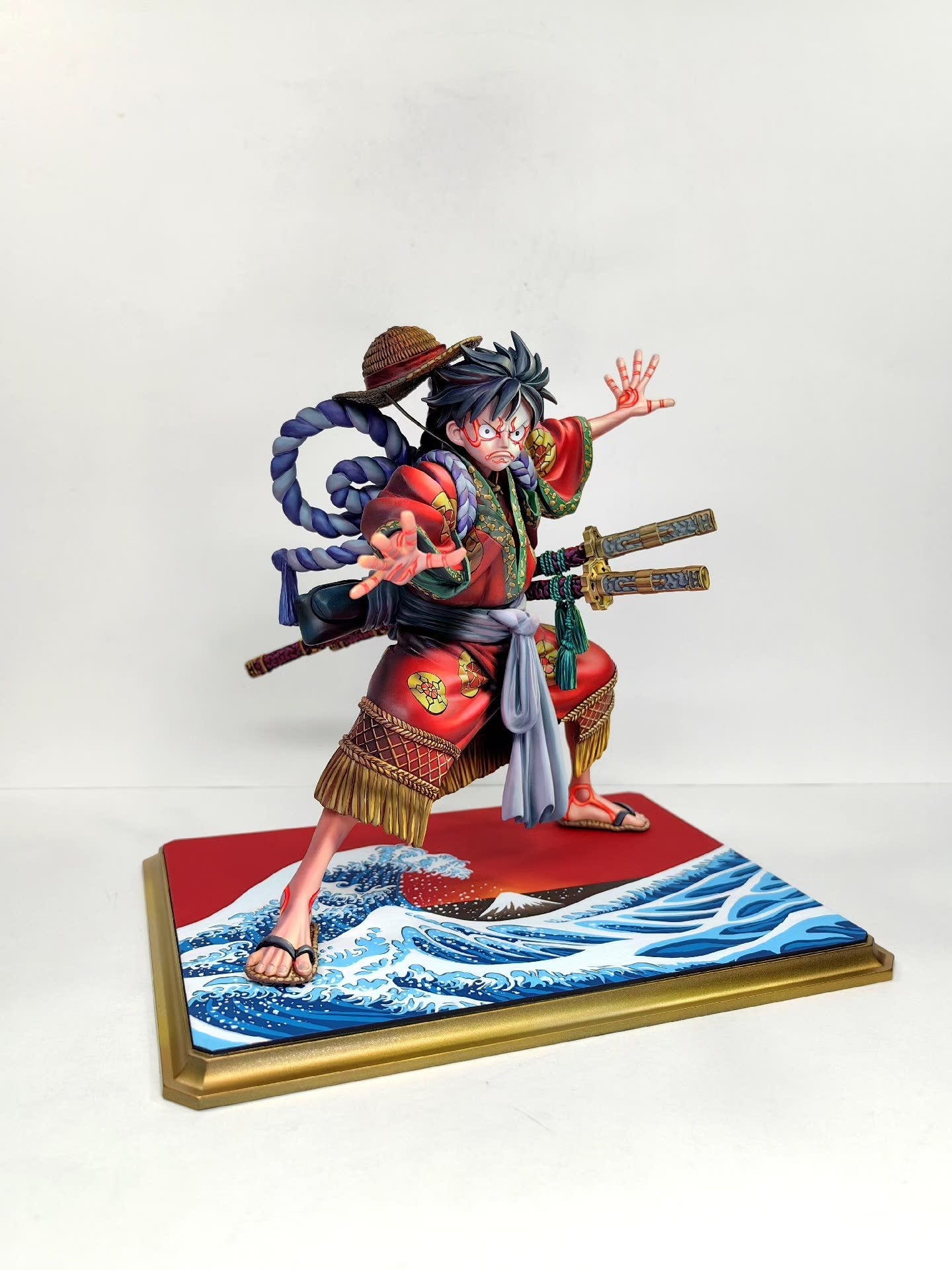 2d comic color comic onepiece figure repaint - loffy - kabuki - Lyk Repaint
