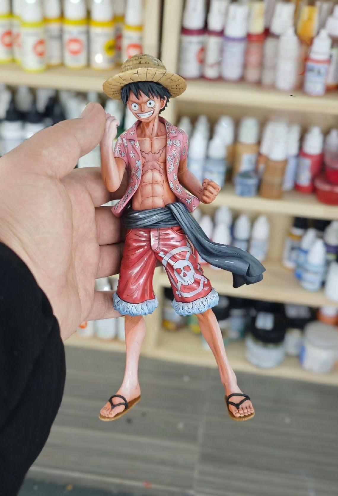 2d comic color comic onepiece figure repaint - loffy - realistic style - Lyk Repaint