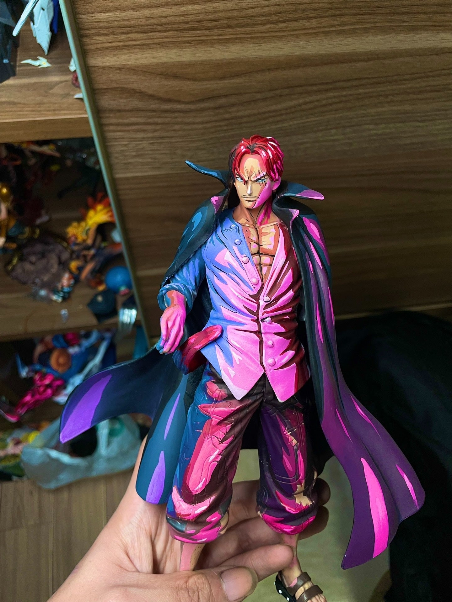 2d comic color comic onepiece figure repaint - shanks - Lyk Repaint