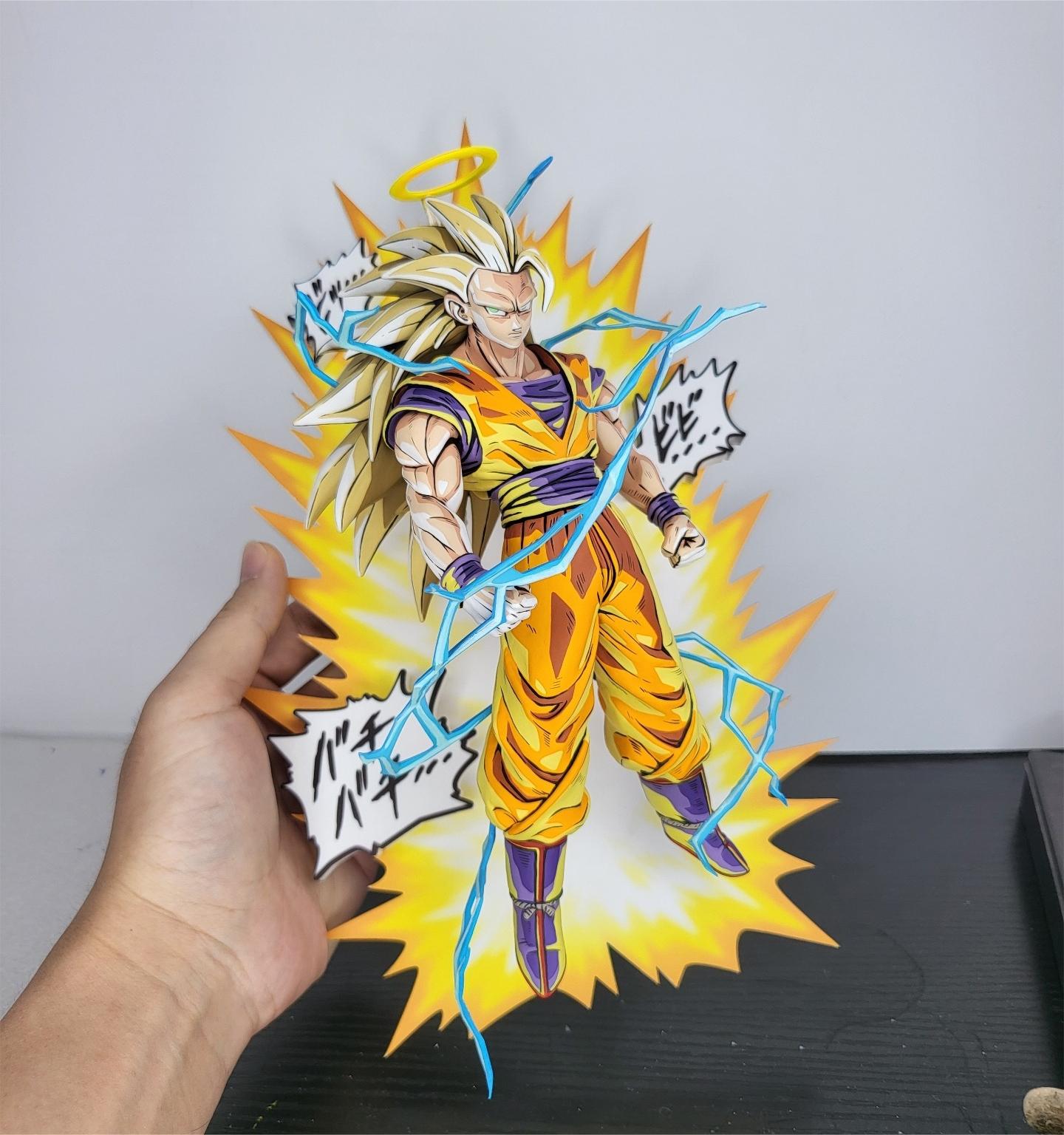 2d comic color comic dragonball figure repaint-ssj3 goku - Lyk Repaint