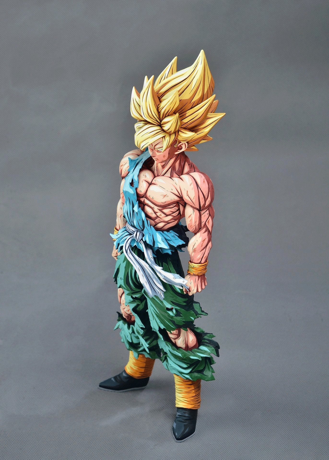 2d comic color dragon ball figure repaint-goku-blue and green color - Lyk Repaint