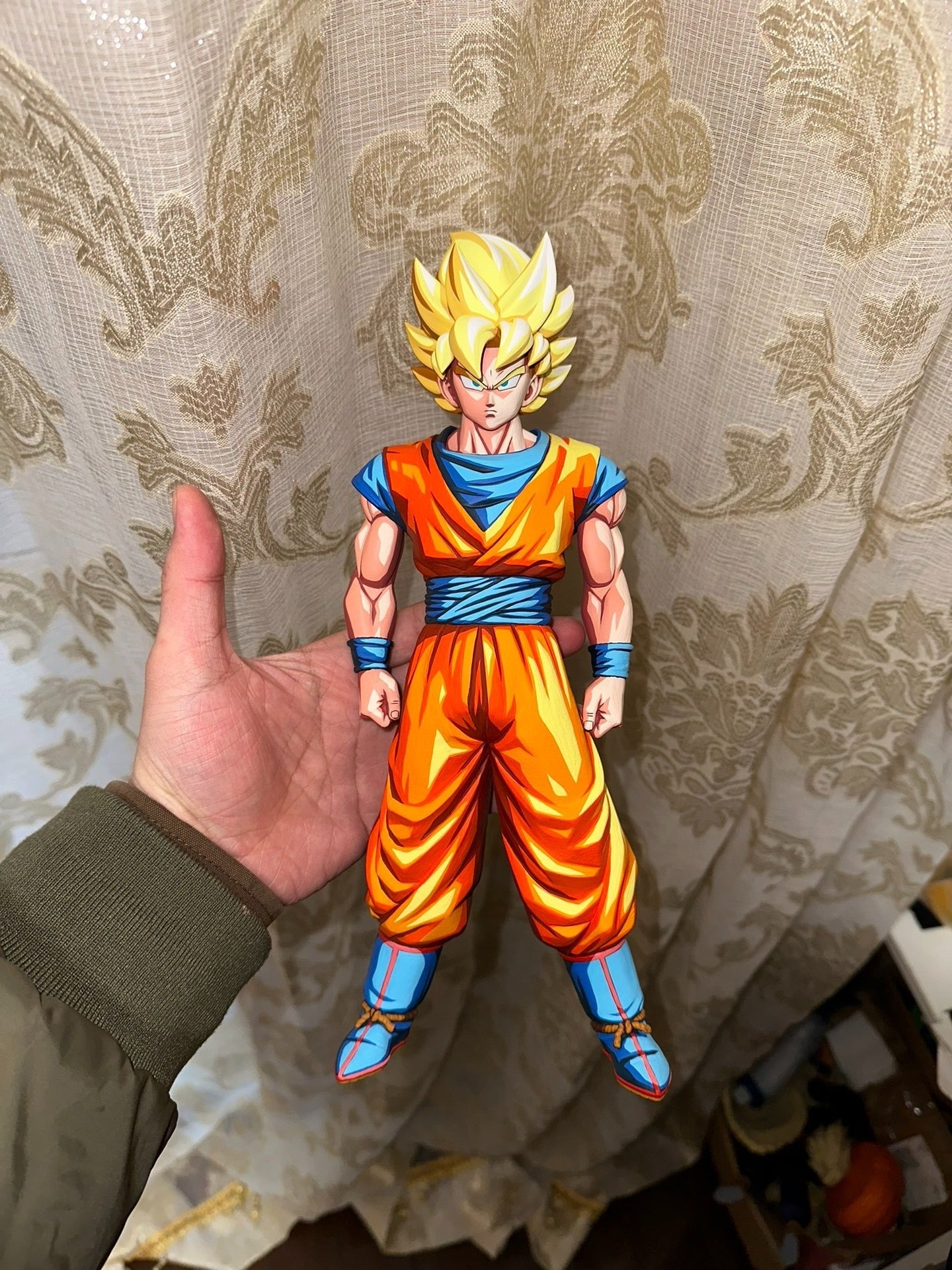 2d comic color dragon ball figure repaint-goku-blue and yellow color - Lyk Repaint