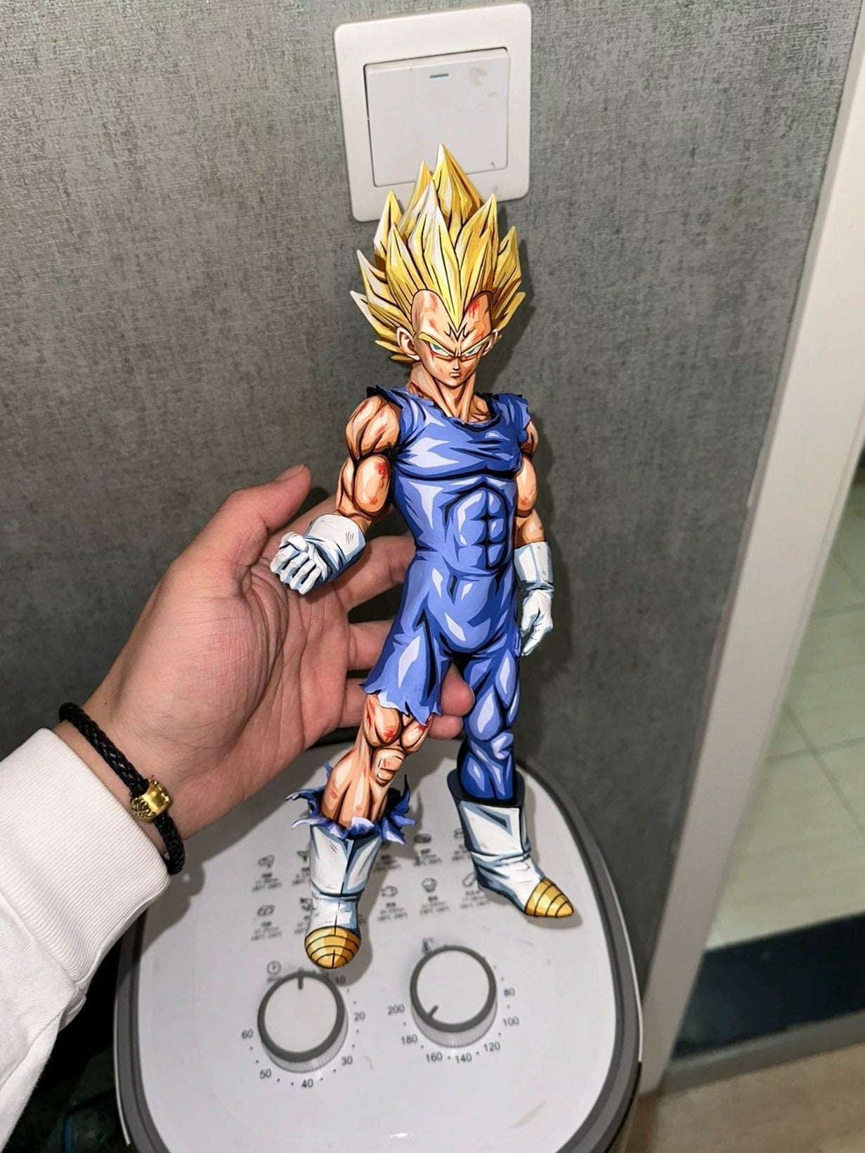 2d comic color dragon ball figure repaint-vegeta-Majin - Lyk Repaint