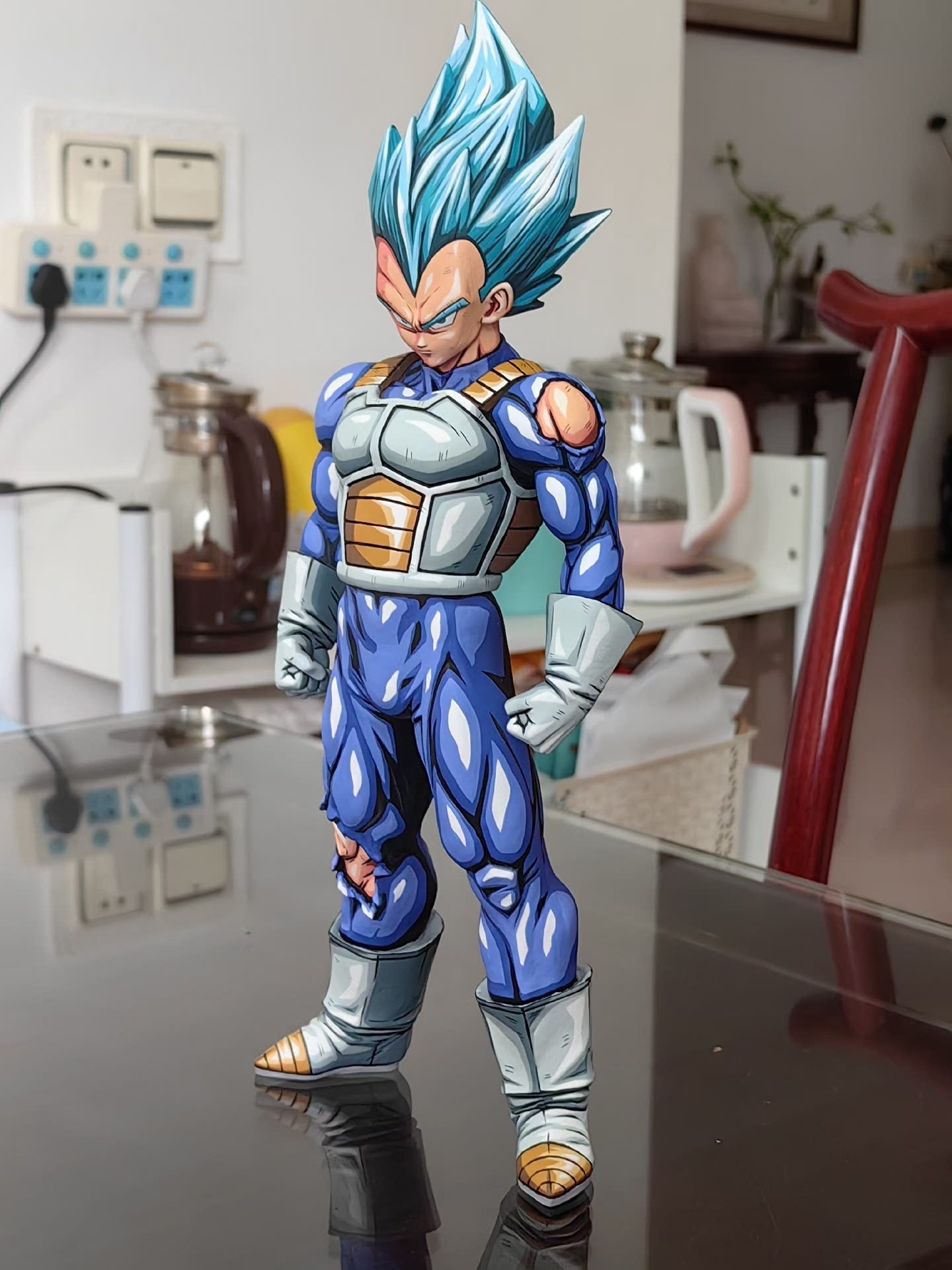 2d comic color dragonball figure repaint-blue vegeta - Lyk Repaint