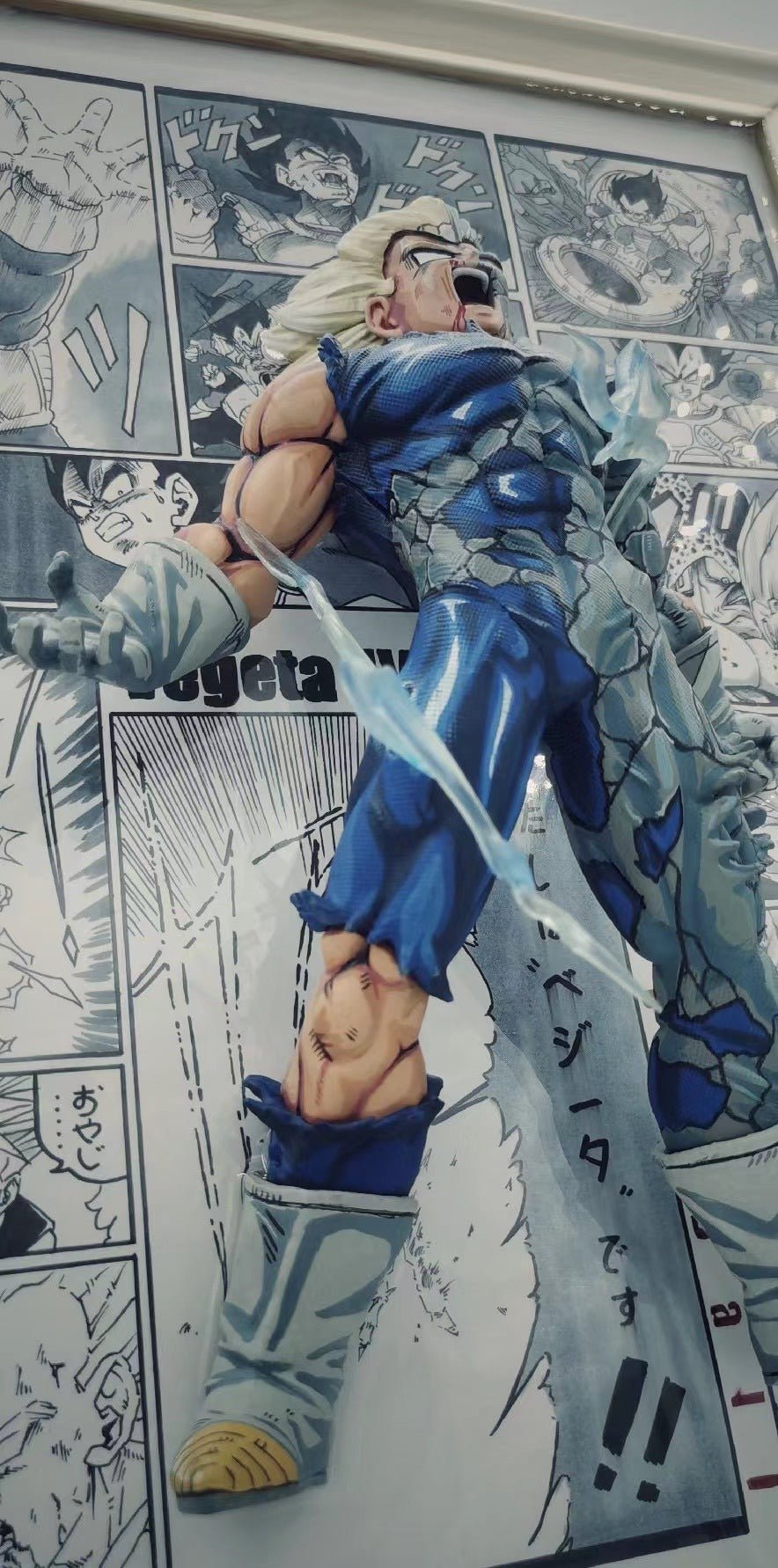 2d comic color dragonball figure repaint-Vegeta-With photo frame - Lyk Repaint