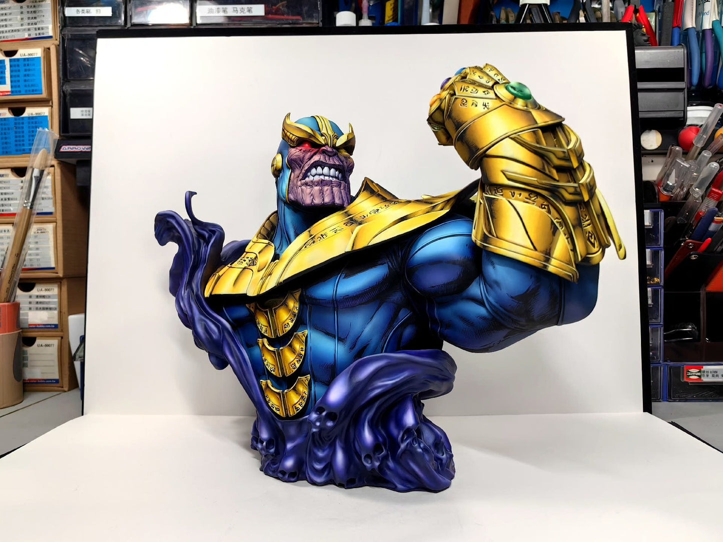 2d comic color marvel figure repaint-thanos - Lyk Repaint
