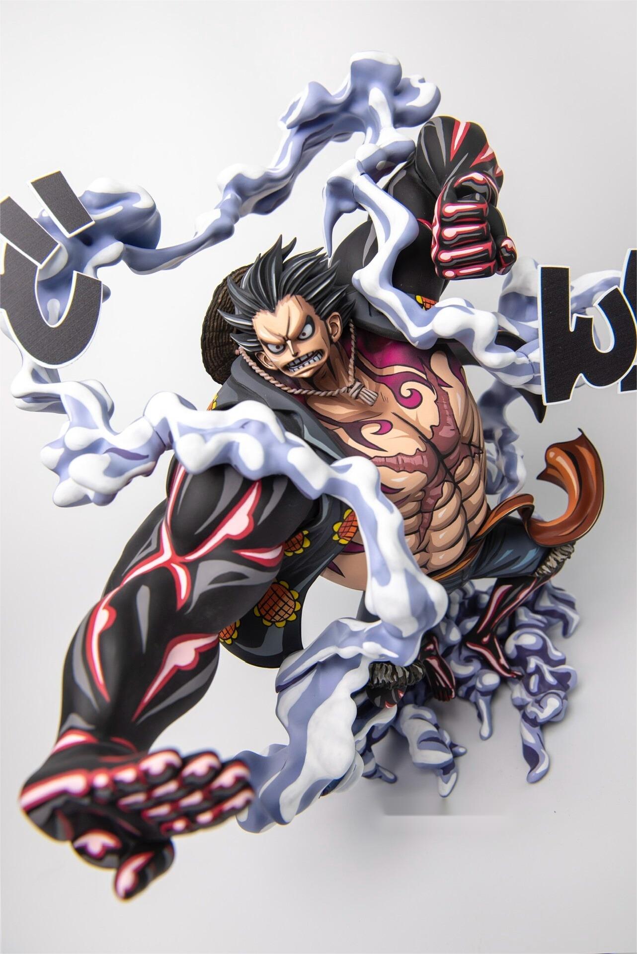 portrait of pirates luffy gear 4 2d comic color one piece figure repaint-gear 4 big luffy – Lyk Repaint