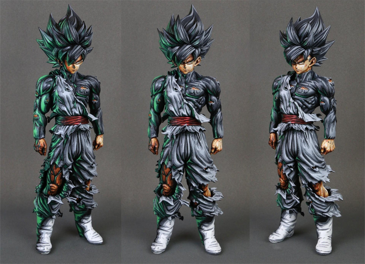2D Painting 2D DRAGONBALL figure repaint black goku - paintingmodel