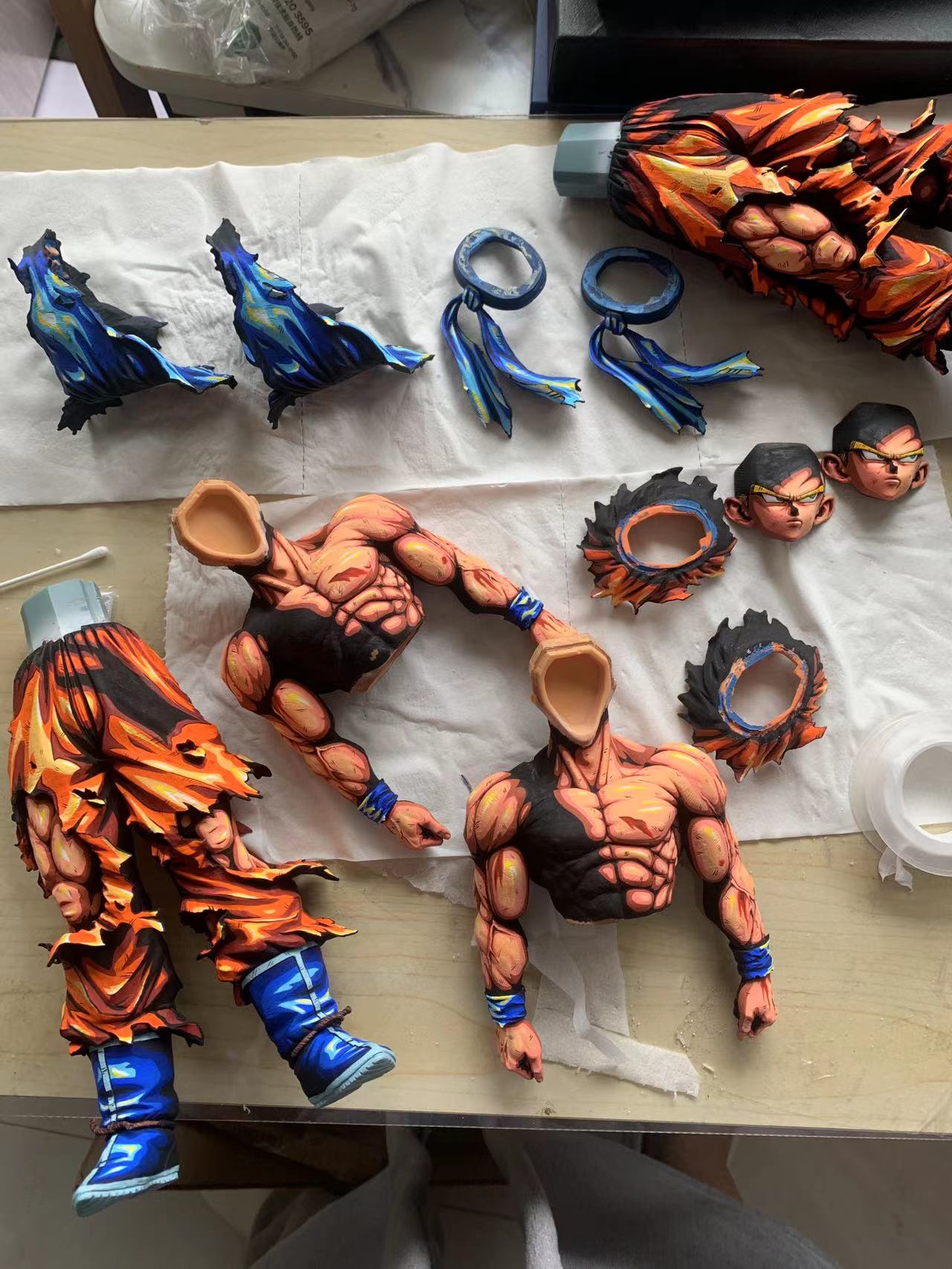 Dragon Ball Goku Anime coating Comic color effect Figure Goku super saiyan 3 - Lyk Repaint