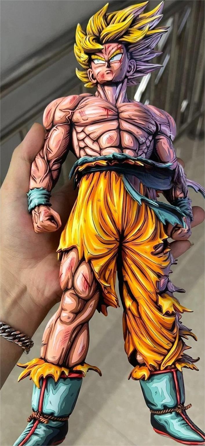 Repaint 2d comic color figure-dragonball-smsp goku - Lyk Repaint