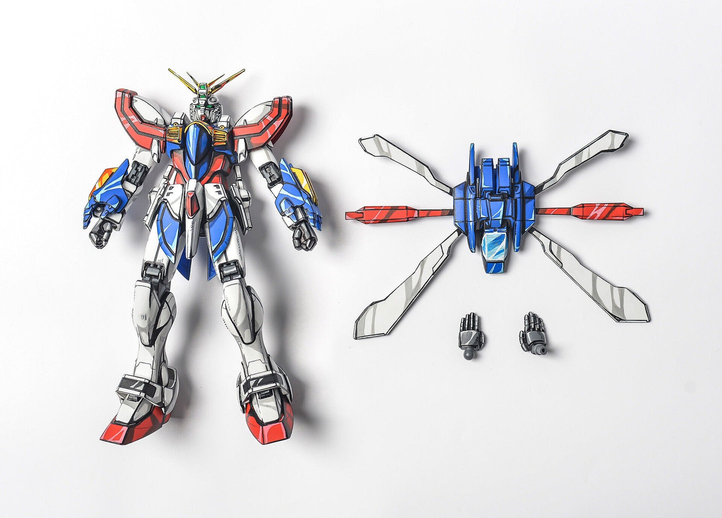 Repaint Gundam 2d manga color gunpla-God Gundam - Lyk Repaint