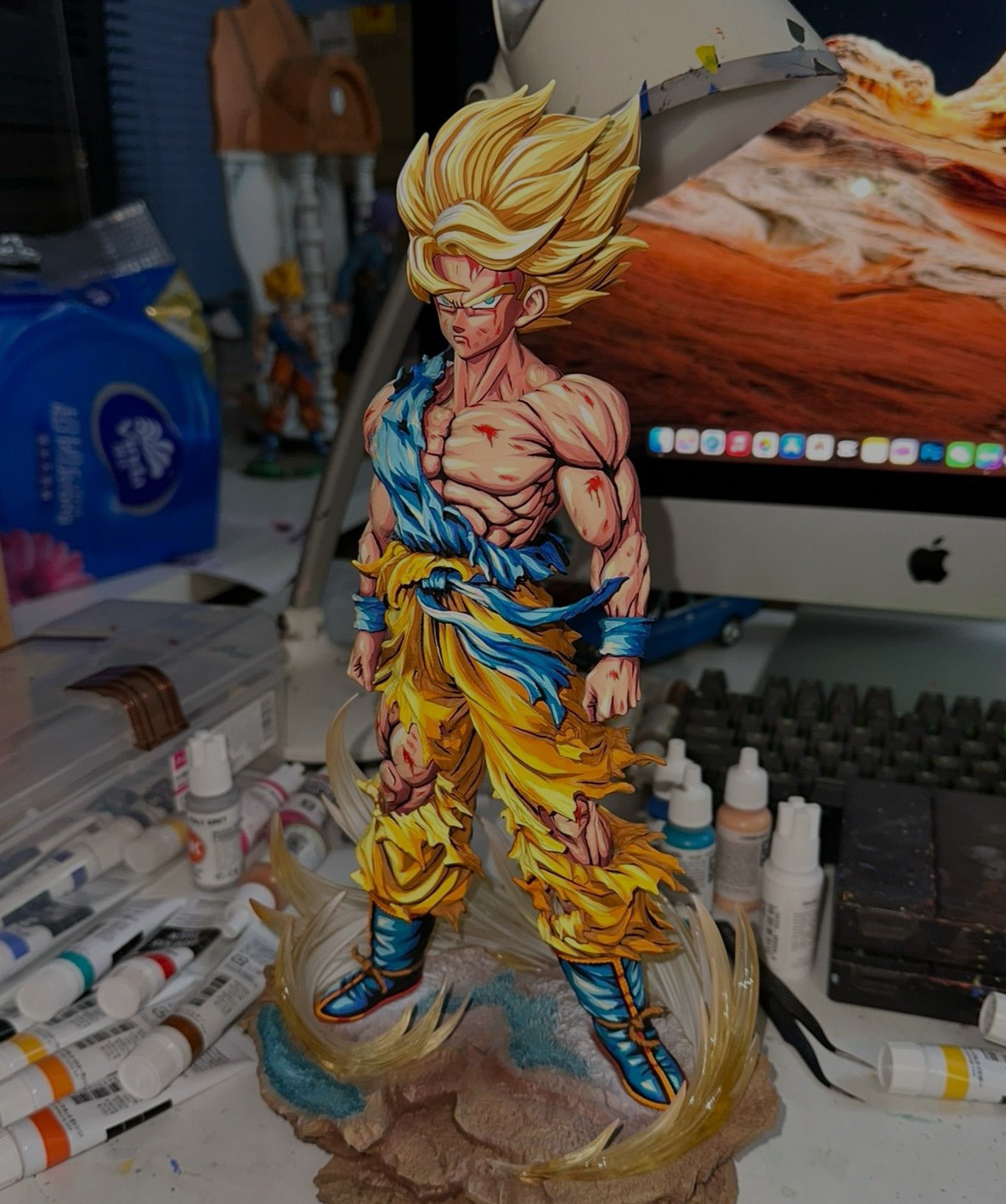 Baki Hanma Figure with Repainted 2D Comic Colors – Lyk Repaint