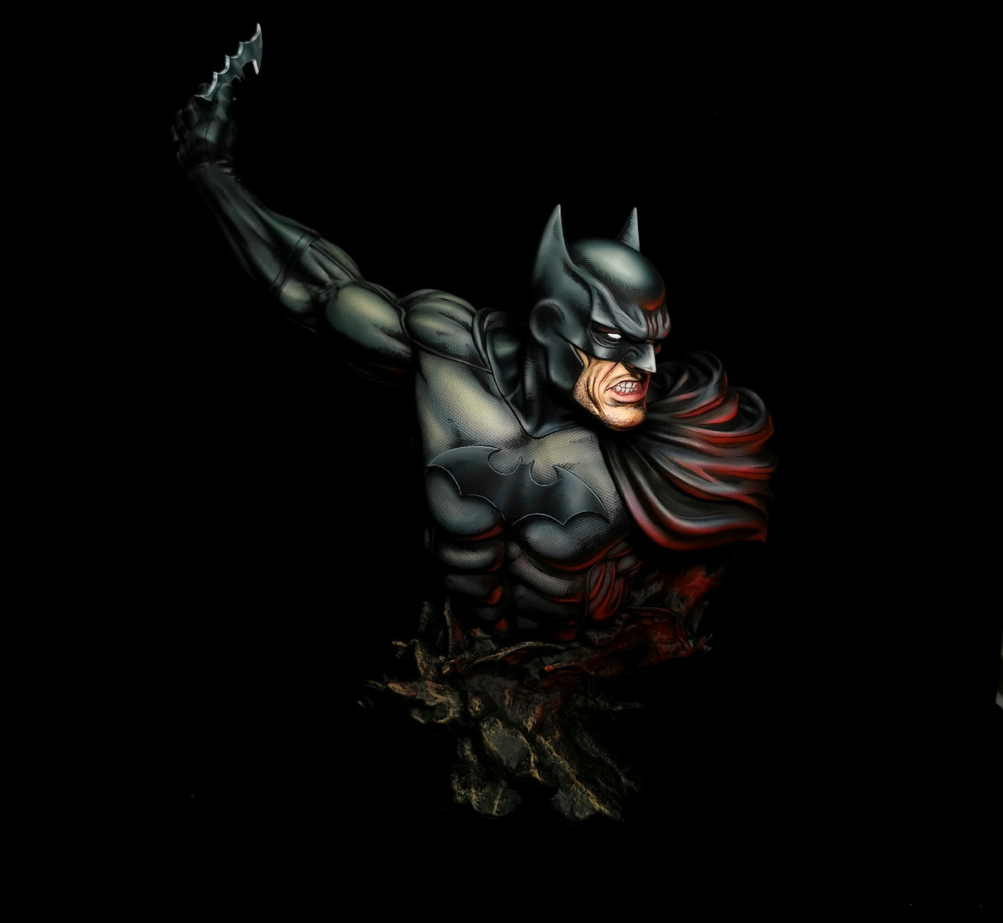 2d comic color comic DC figure repaint - batman - half body - Lyk Repaint