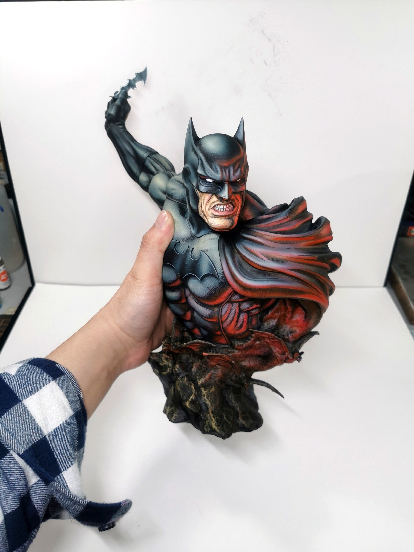 2d comic color comic DC figure repaint - batman - half body - Lyk Repaint