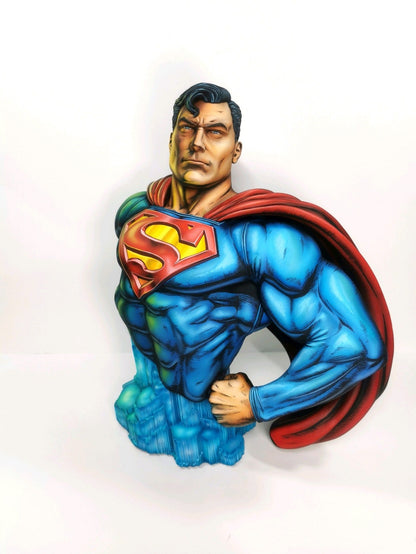 2d comic color comic DC figure repaint - superman - Half body - Lyk Repaint