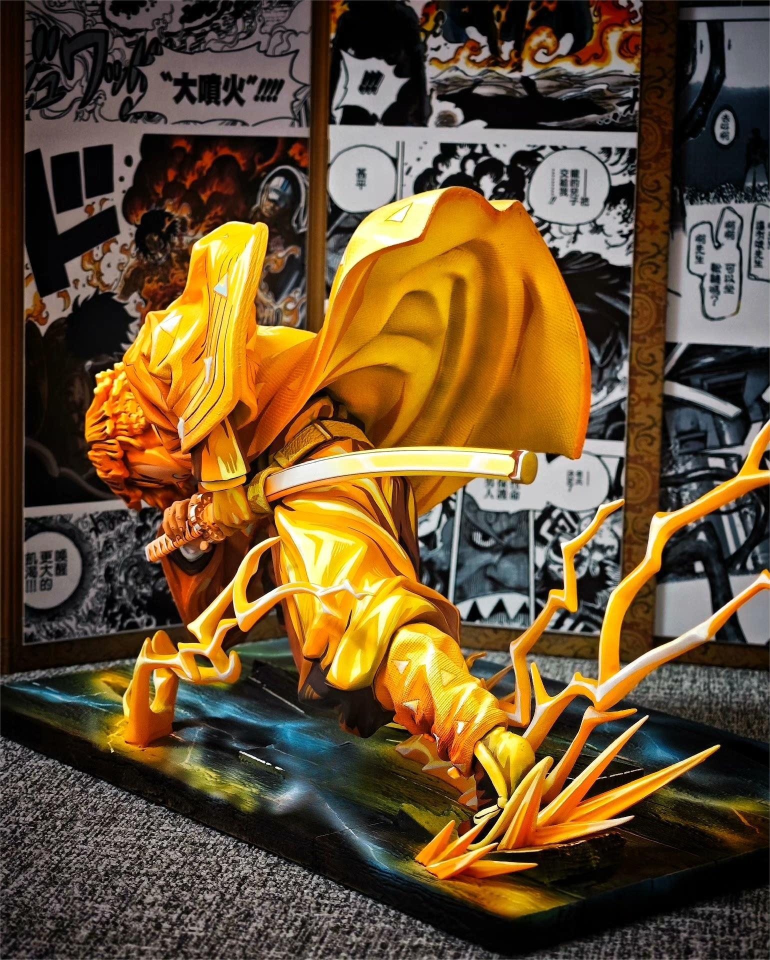 2d comic color comic Demon Slayer figure repaint - Zenitsu Agatsuma - Lyk Repaint