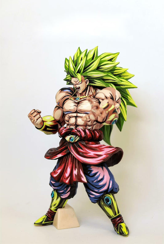 2d comic color comic dragonball figure repaint - broly - realistic style - Lyk Repaint