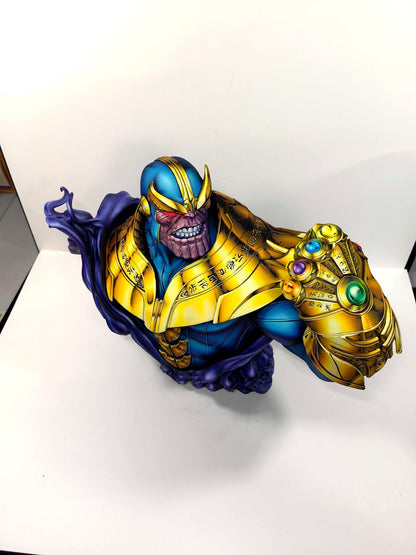 2d comic color comic marvel figure repaint - Thanos - half body - Lyk Repaint