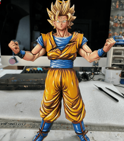 Dragon Ball Anime Coating Comic Color Effect Figure Goku Super Saiyan - Lyk Repaint
