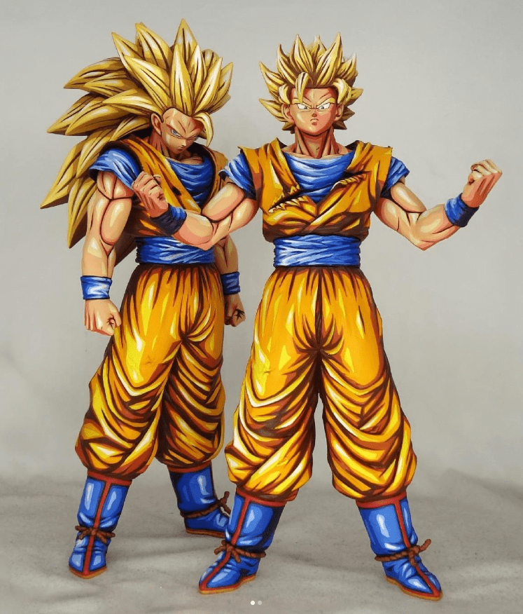 Dragon Ball Anime Coating Comic Color Effect Figure Goku Super Saiyan - Lyk Repaint