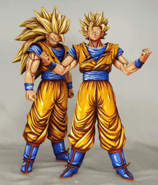 Dragon Ball Anime Coating Comic Color Effect Figure Goku Super Saiyan - Lyk Repaint