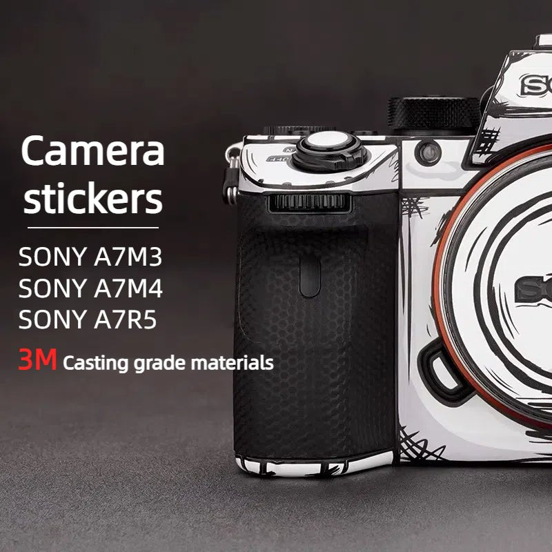 Suitable for Sony A7M4\M3\R5\R4\S3\M2\FX3\FX30camera protective film SONY A74 body sticker A7S3\A7M2\FX30 2D version skin 3M - Lyk Repaint