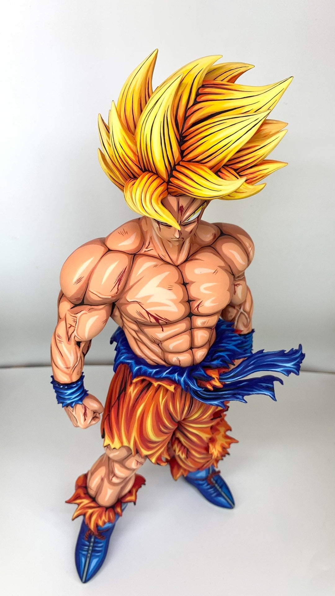 Goku Super Saiyan 3 Figure with Comic-style Colors – Lyk Repaint