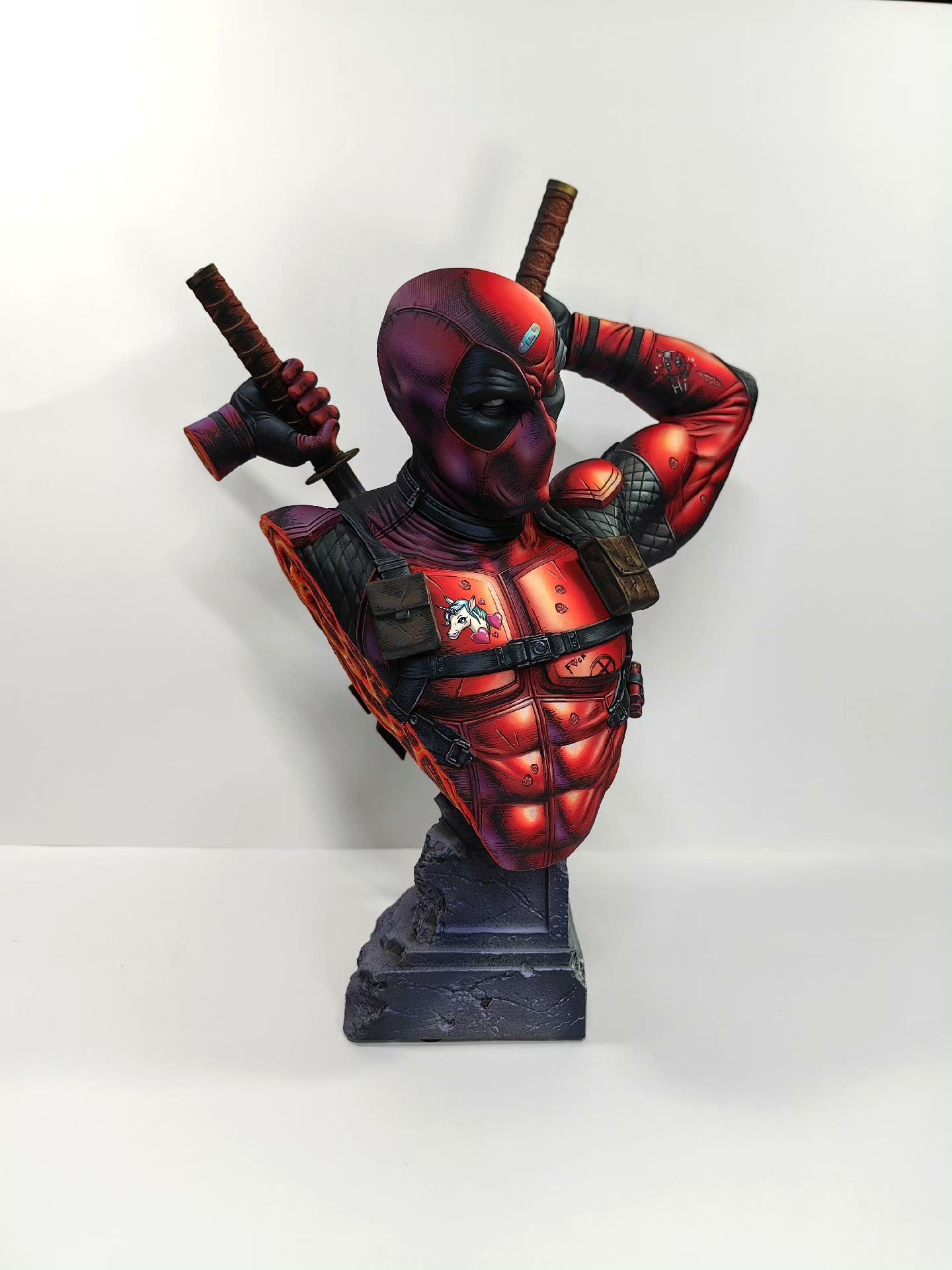 2d comic color marvel figure repaint-Deadpool - Lyk Repaint