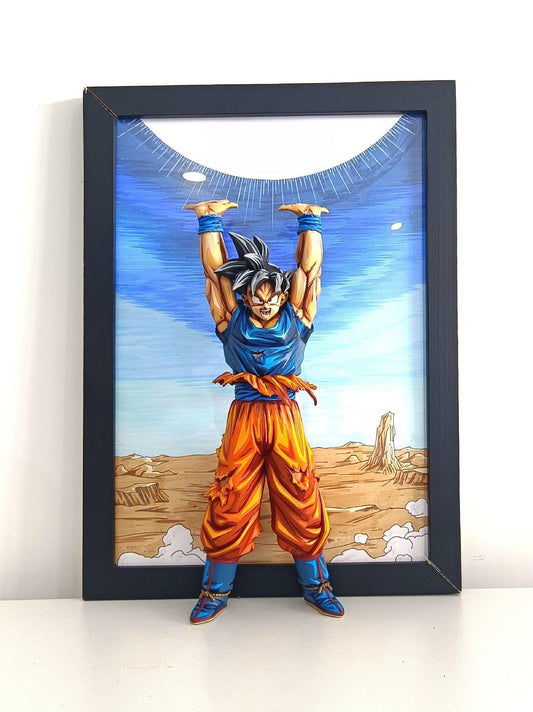 2d comic color marvel figure repaint- goku-With background painting-dragonball - Lyk Repaint