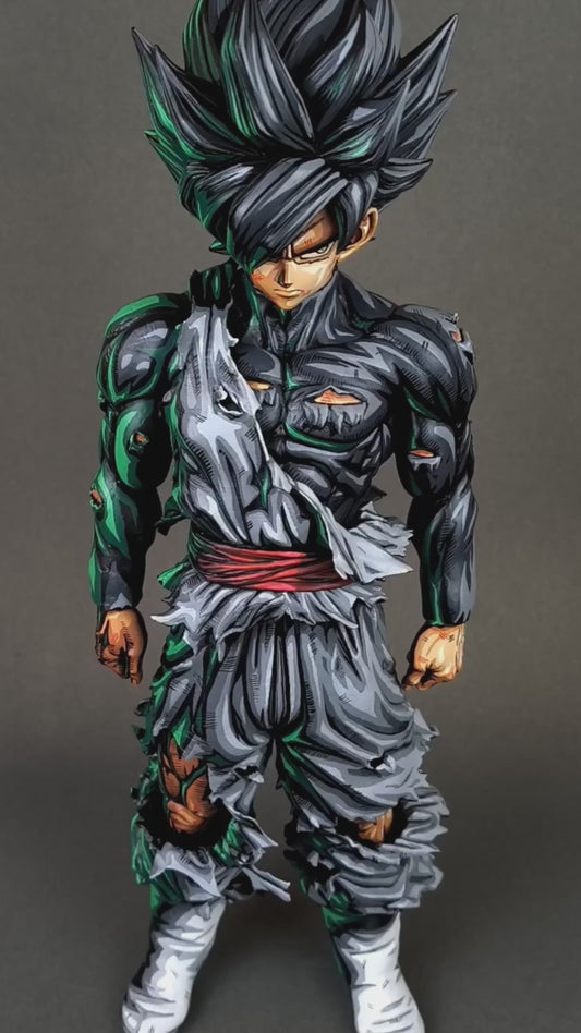 2d comic color dragon ball figure repaint-goku-black