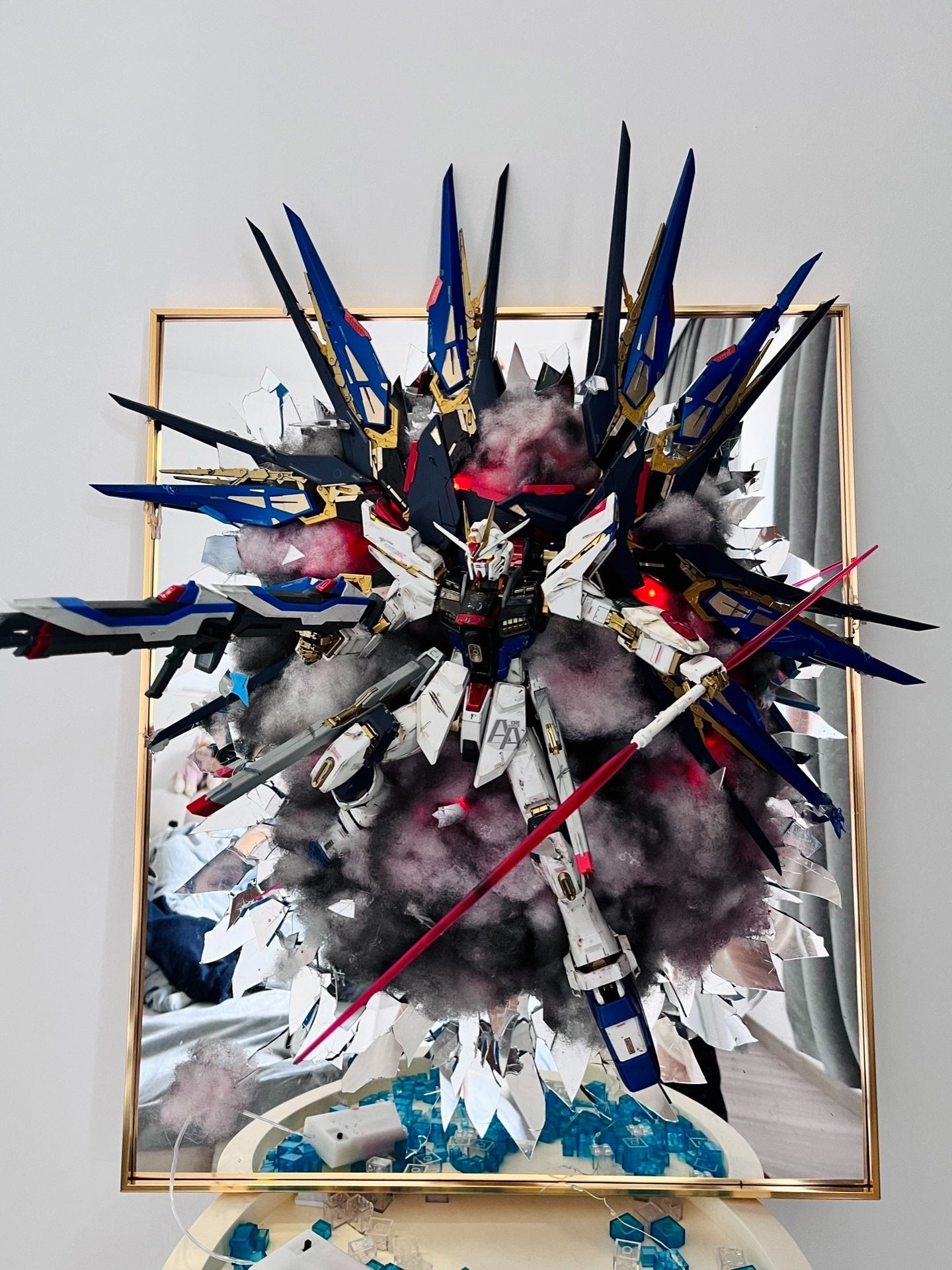 Broken Mirror Gundam Blue Equivalent Battle Stance - Lyk Repaint