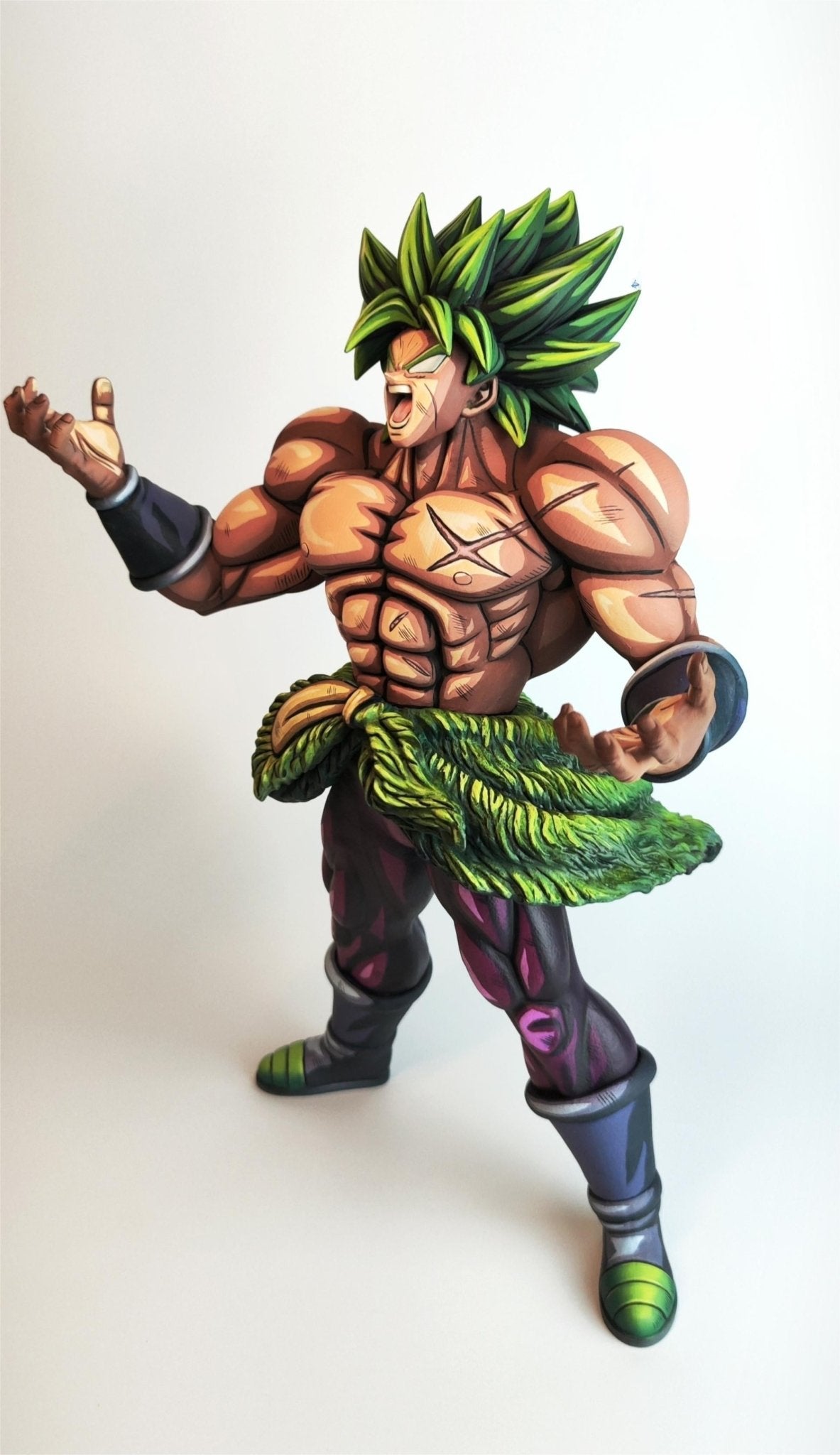 Broly figure repainted in 2D comic color standing-dragonball - Lyk Repaint
