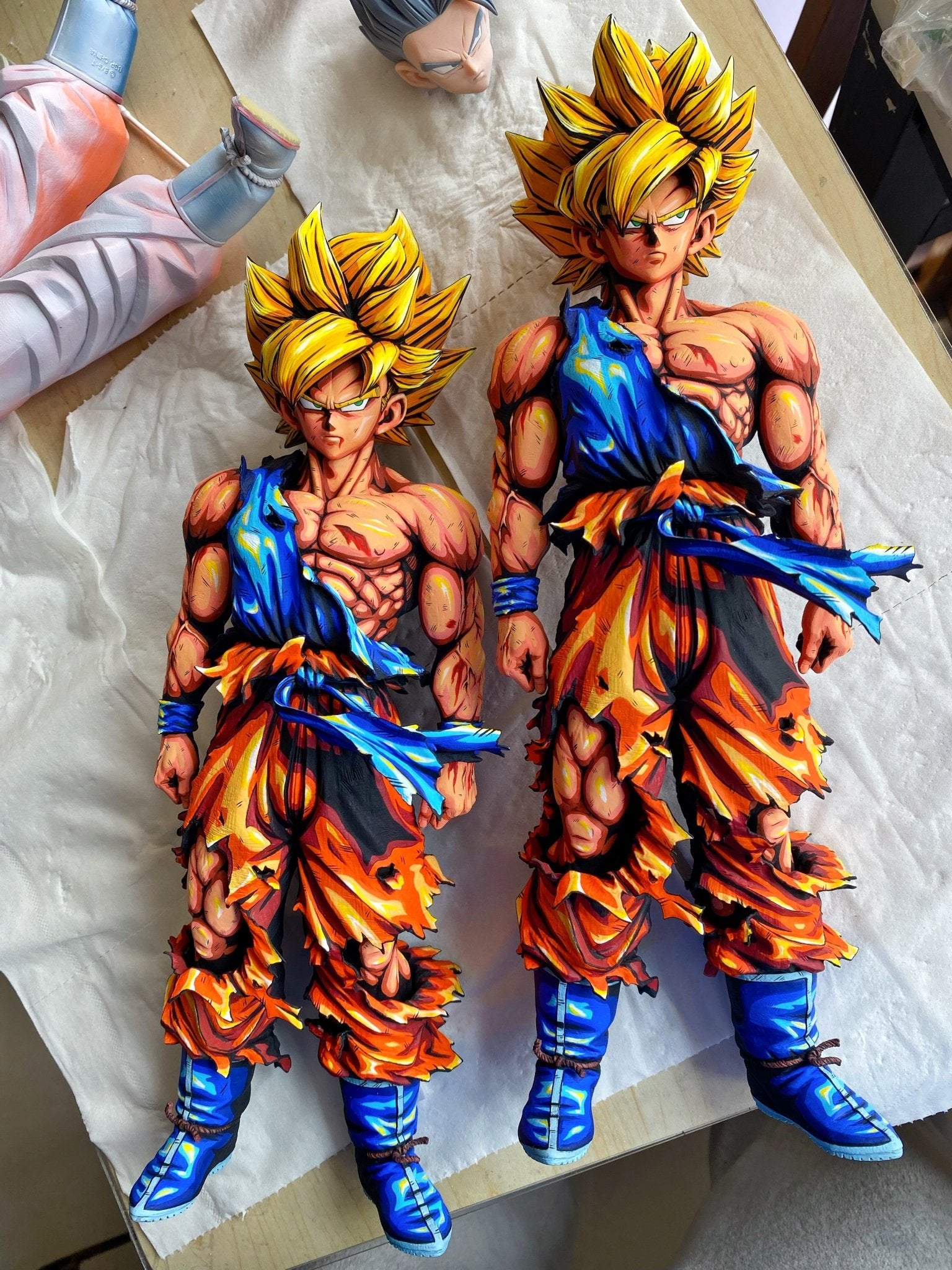 Dragon Ball Goku Anime coating Comic color effect Figure Goku super saiyan 3 - Lyk Repaint