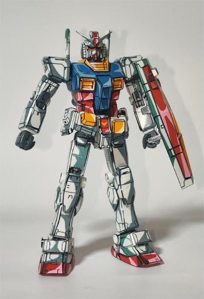 Gundam Anime coating Comic color effect Figure model standing - paintingmodel