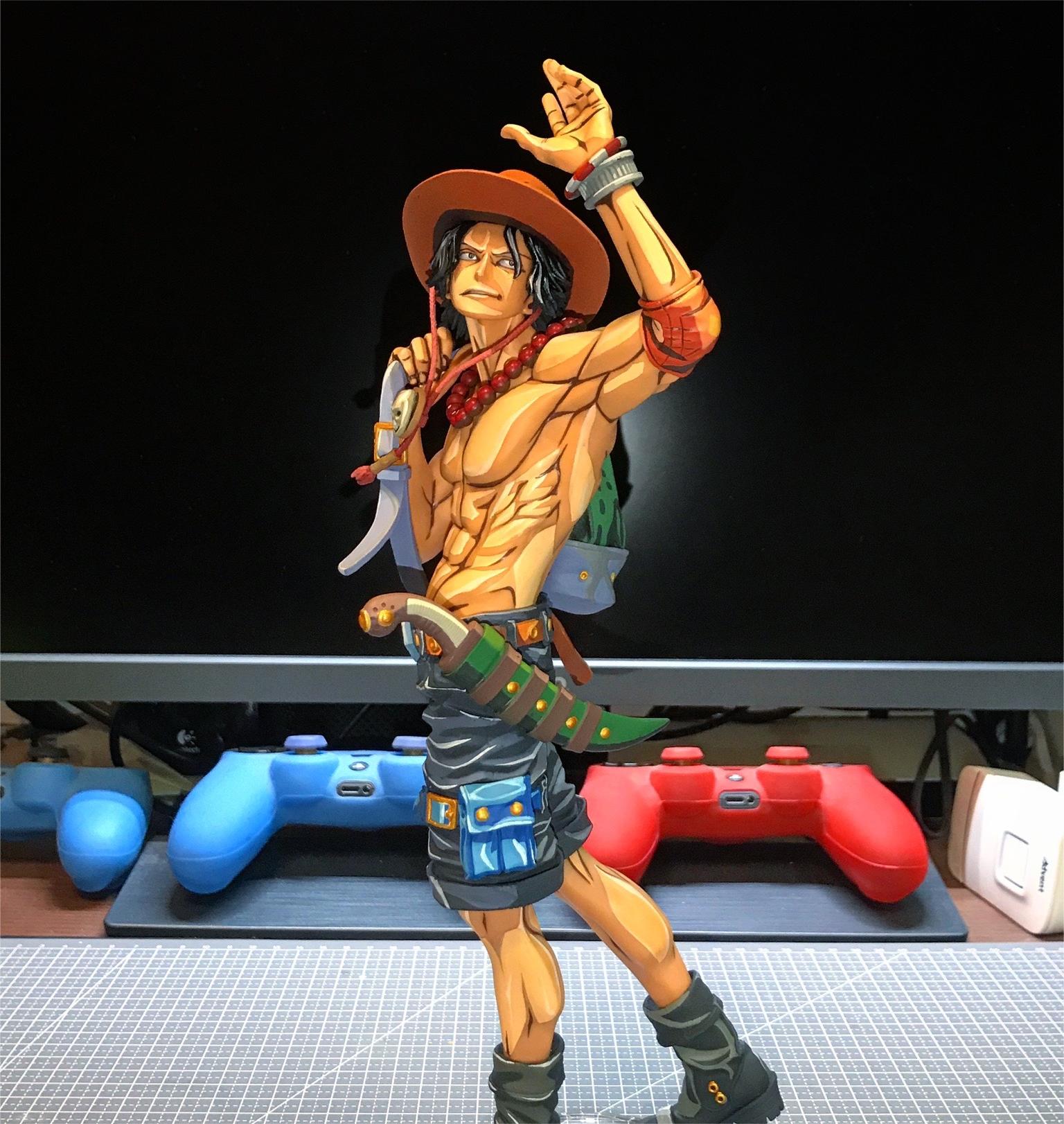 One Piece Anime coating Comic color effect model .Portgas·D· Ace - paintingmodel