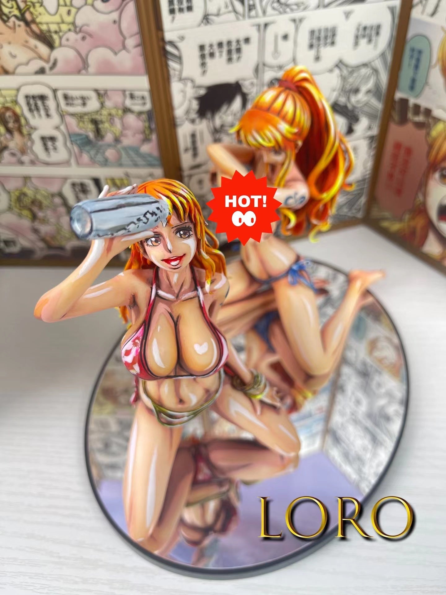 One Piece Hancock and Nami coating Comic color effect Figure model - paintingmodel