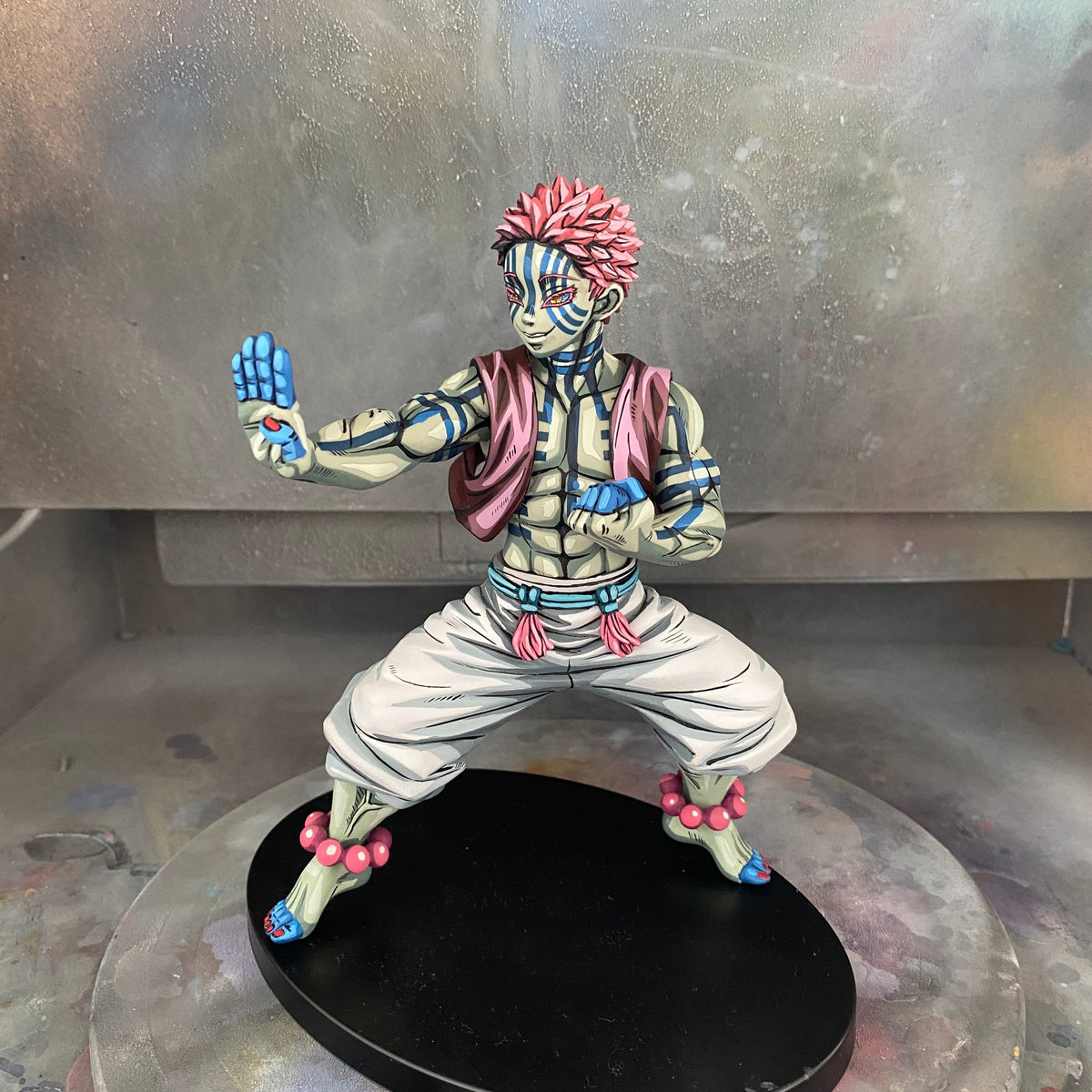 Repaint 2D akaza figure-Demon Slayer: Kimetsu No Yaiba-akaza – Lyk Repaint