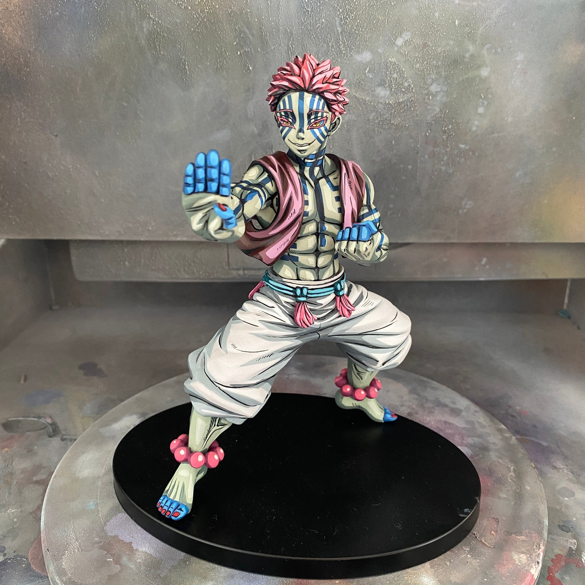 Repaint 2D akaza figure-Demon Slayer: Kimetsu No Yaiba-akaza – Lyk Repaint