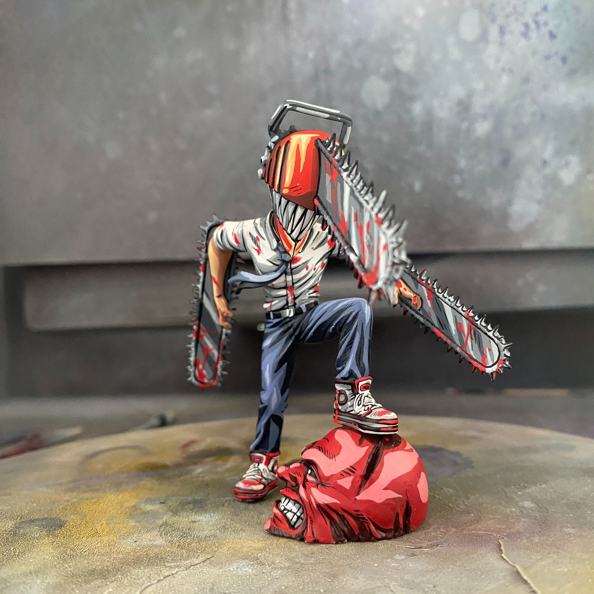 2d comic color Chainsaw Man figure repaint-wcf-Denji- Lyk Repaint