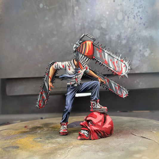 2d comic color Chainsaw Man figure repaint-wcf-Denji- Lyk Repaint