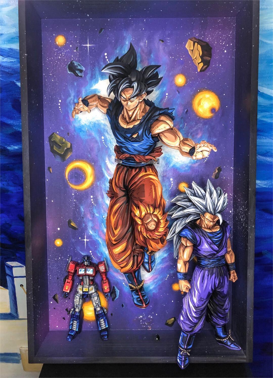 Repaint Dragon Ball Freedom Goku with Photo Frame Background - Lyk Repaint