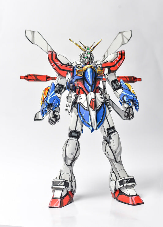 Repaint Gundam 2d manga color gunpla-God Gundam - Lyk Repaint
