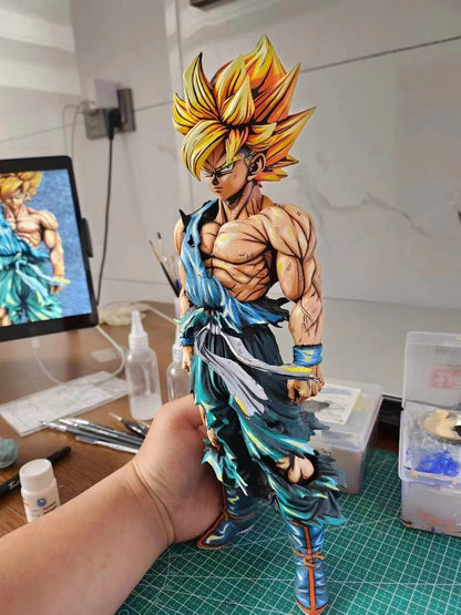 【Spot good】Dragon Ball Anime coating Comic color effect Figure Goku Super Saiyan 2 - Lyk Repaint